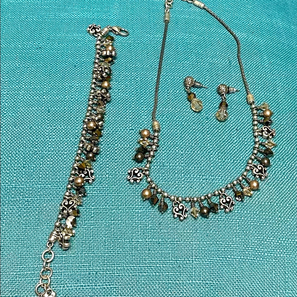 Brighton brown stone gem set